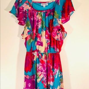 Multi-colored floral Dress